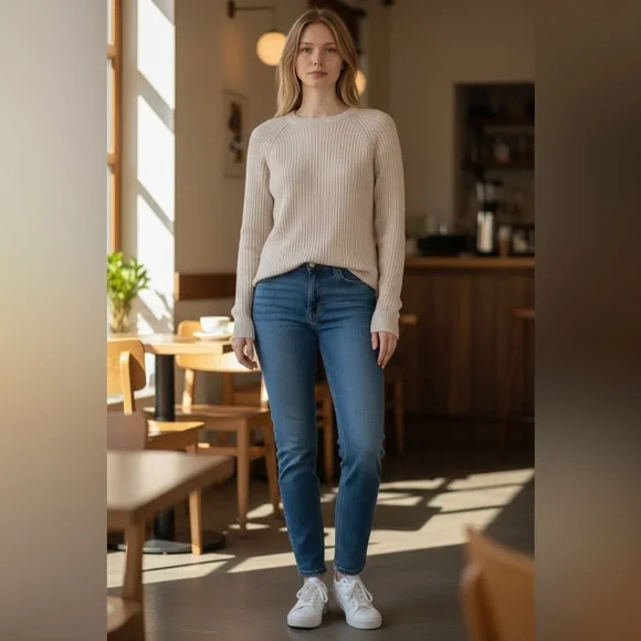 Banana Republic Made of Italian Yarn/wool 80%-Unisex Crewneck Sweater - Picture 2 of 10